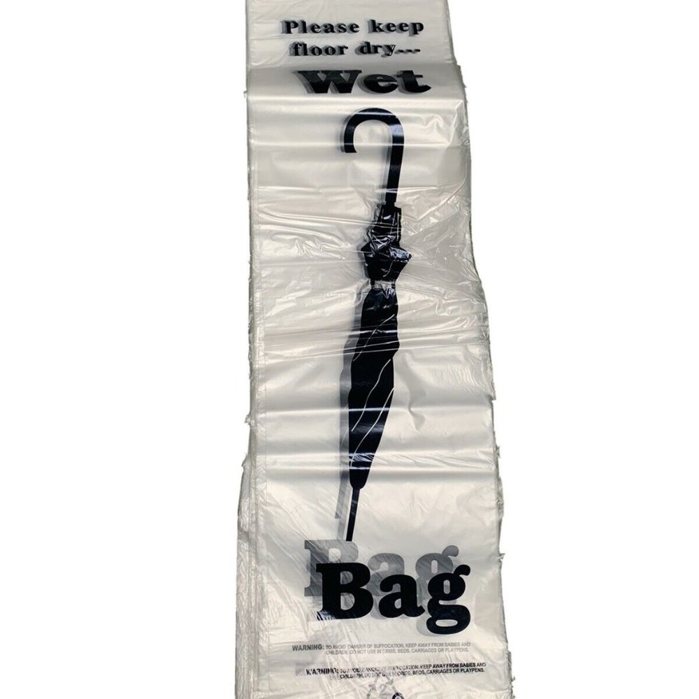 New 29” UMBRELLA BAGS - 100 COUNT Priority Shipping! On Display Card Hi Quality!